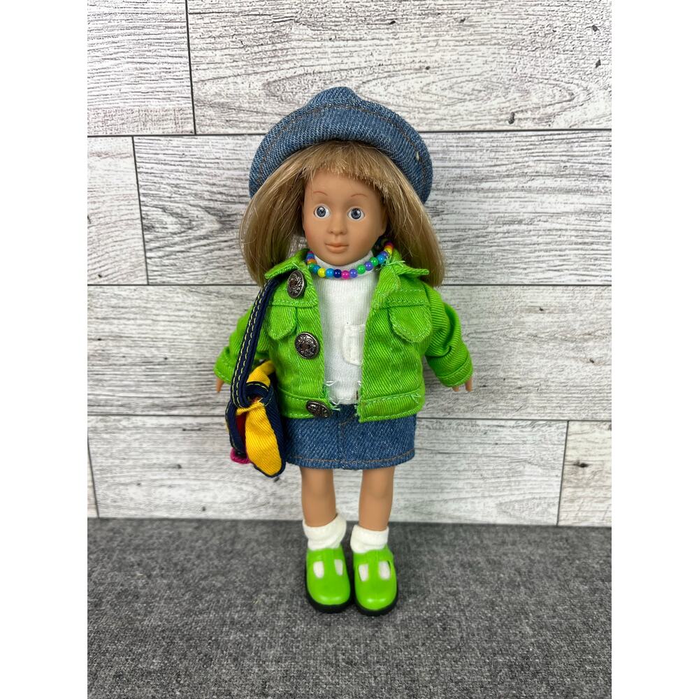 NEW Collector’s Lane Mini Sheri 6.5” Blonde Girl Doll in Green Exploring Outfit
